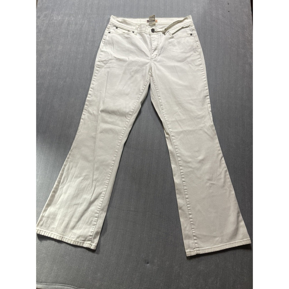NWT Faded Glory Stretch Bootcut Womens 12 Tall Jeans Cotton Spandex White